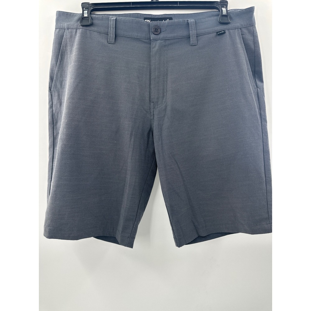 TravisMathew Beck Golf Shorts Mens 36 Grey Performance Stretch Casual Flat Front